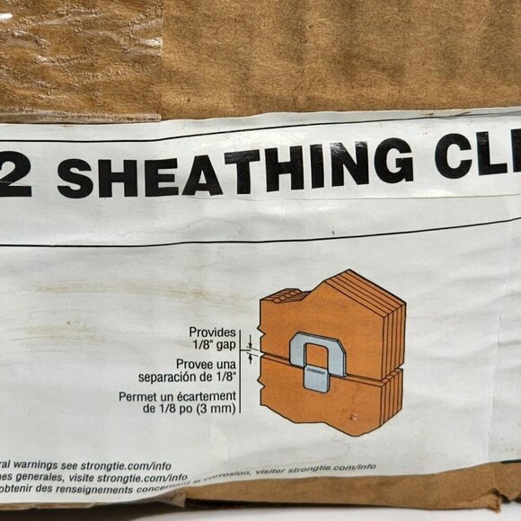 Simpson Strong-Tie PSCL 1/2 Sheathing Clip Galvanized Silver Steel Pack of 250 - Picture 6 of 7